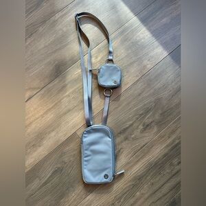 Lululemon Silver Modular Phone Crossbody Bag